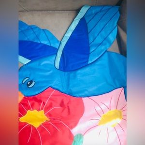 Flowers & Bird Large Decorative Garden Flag Yard Art 37”x 32”